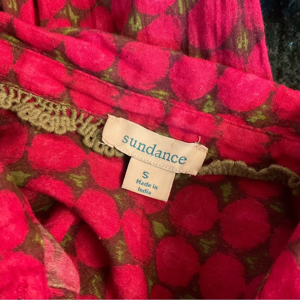 Sundance Floral Joy Circle Print Button Down Top S - Picture 5 of 5